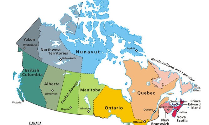 Weerkaart Canada