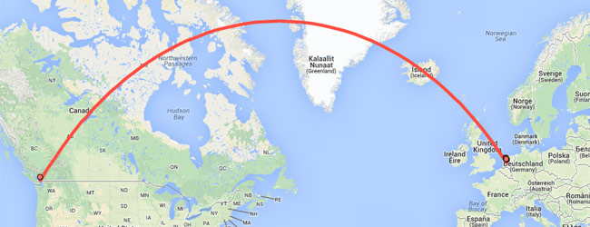 Reisschema dag 1 - Bron: Google Maps