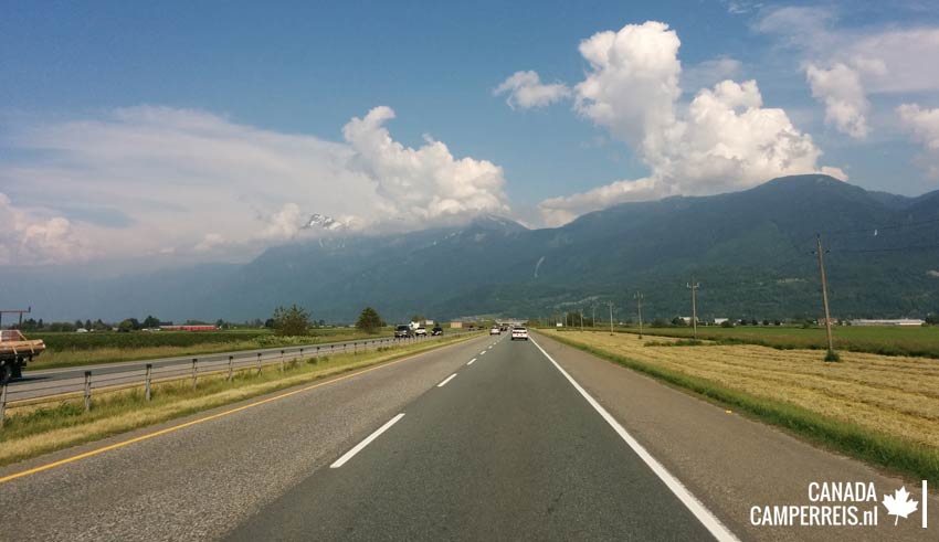 Weg van Vancouver richting Hope