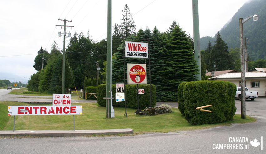 Wild Rose RV Park in Hope Canada