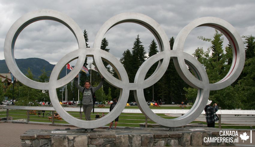 Olymipische ringen in Whistler