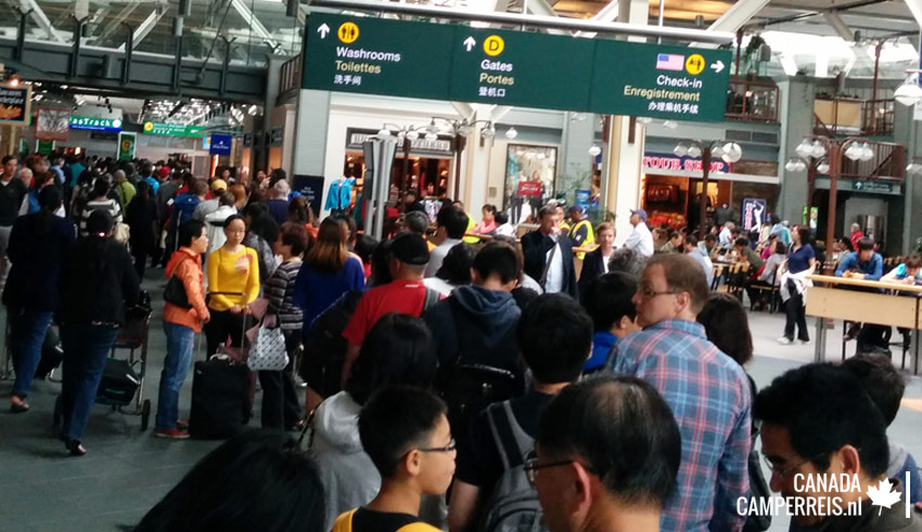 Rij op airport Vancouver Canada