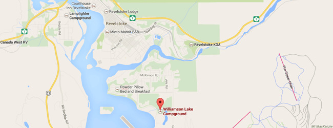 William's lake Campground Revelstoke
