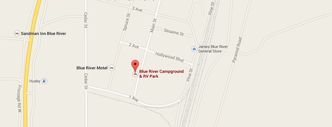 Blue River Campground and RV Park op Google Maps